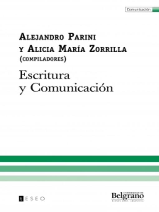 Title details for Escritura y comunicación by Alejandro Parini - Available